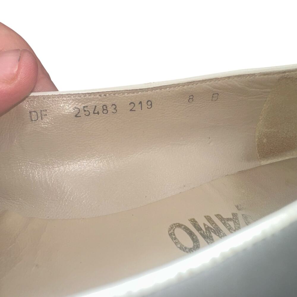 Salvatore Ferragamo Colorblock Leather Ballet Flats Orange Yellow Lilac 8 B - Picture 13 of 15